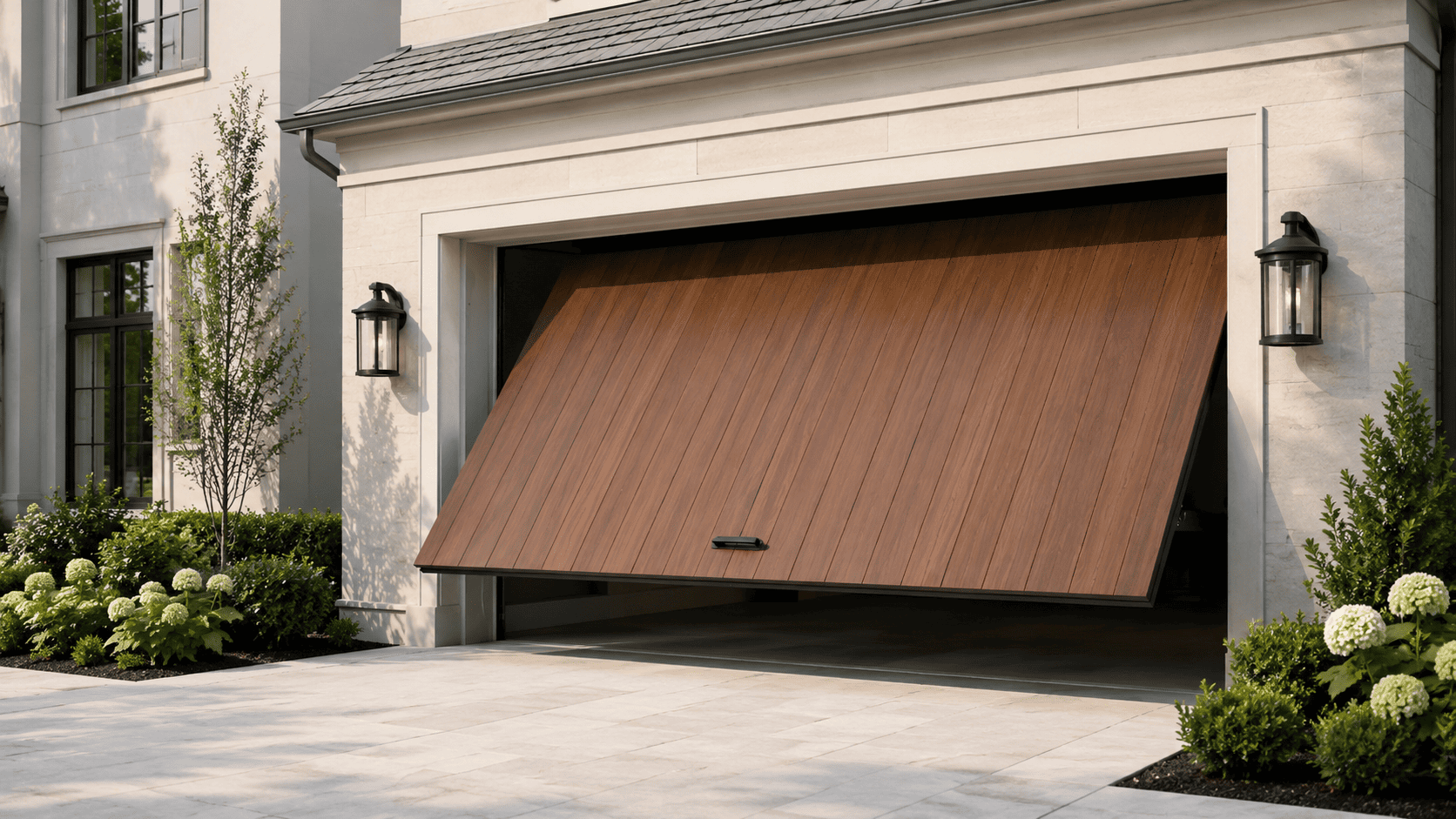 Garage door repair in progress — Carnegie